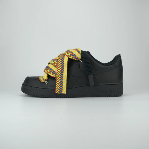 Nike Air Force 1 Black x Lanvin Yellow Mixed + Rope Laces