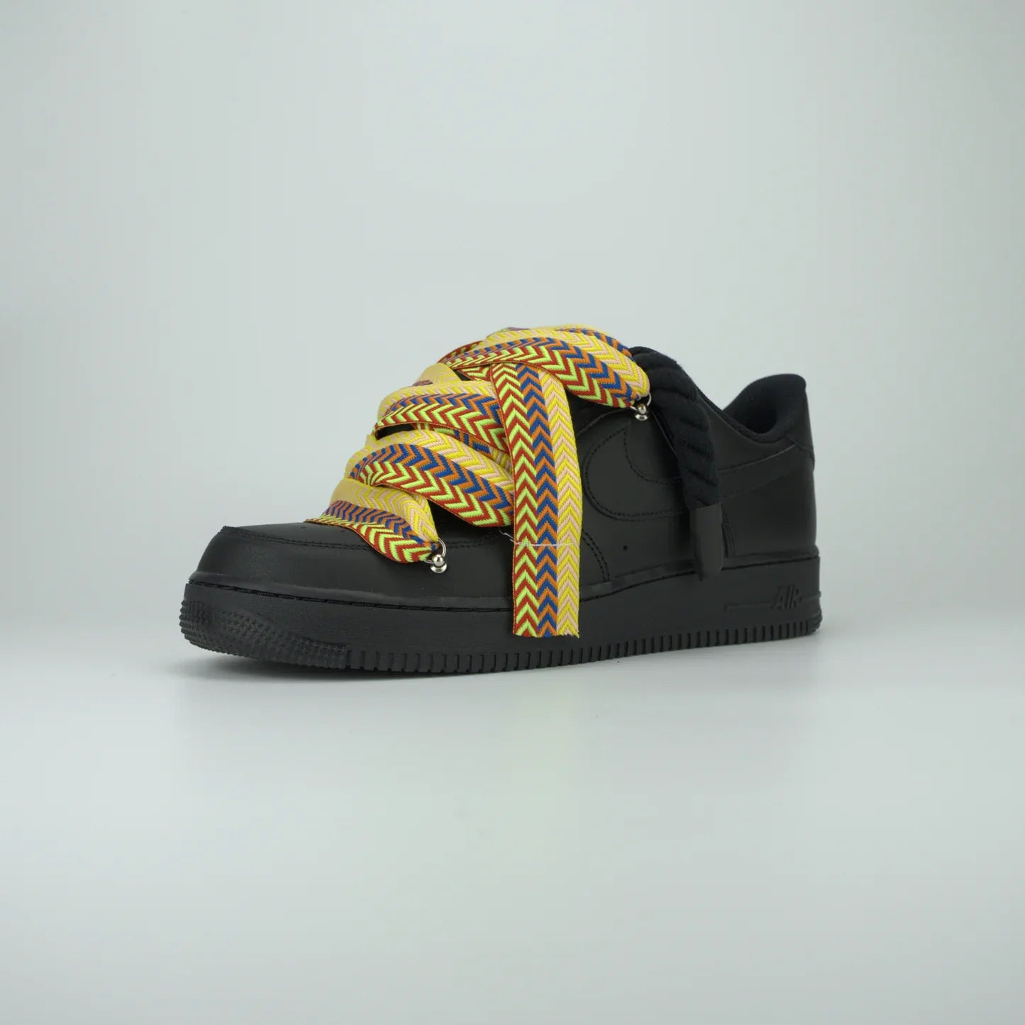 Nike Air Force 1 Black x Lanvin Yellow Mixed + Rope Laces