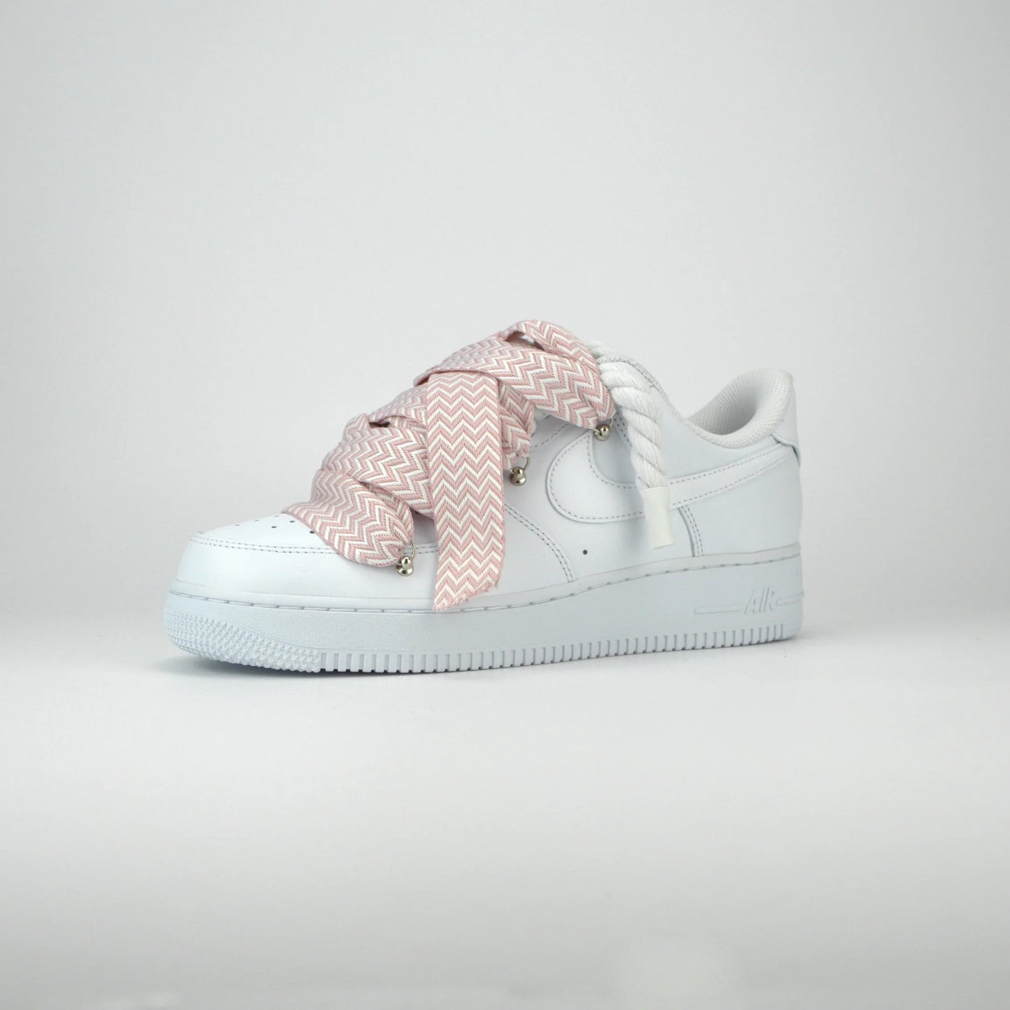 Nike Air Force 1 White x Lanvin Pink + Rope Laces