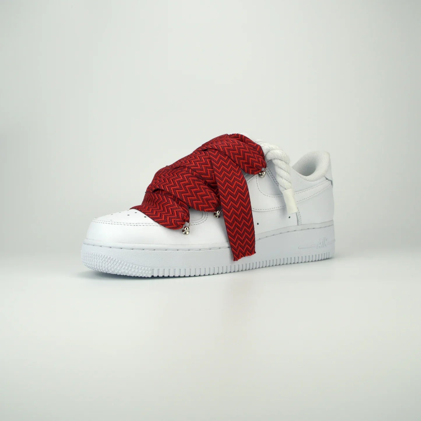 Nike Air Force 1 White x Lanvin Red + Rope Laces