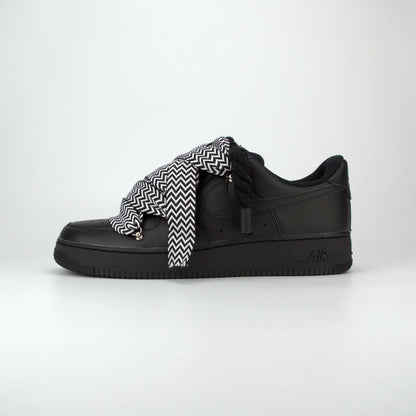 Nike Air Force 1  Black x Lanvin Black/White + Rope Laces