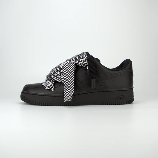 Nike Air Force 1  Black x Lanvin Black/White + Rope Laces