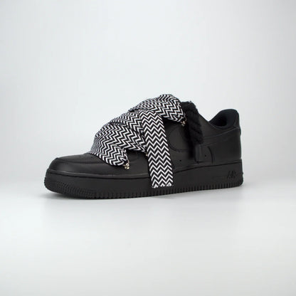 Nike Air Force 1  Black x Lanvin Black/White + Rope Laces