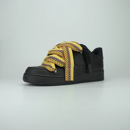 Nike Air Force 1  Black x Lanvin Yellow Mixed + Rope Laces