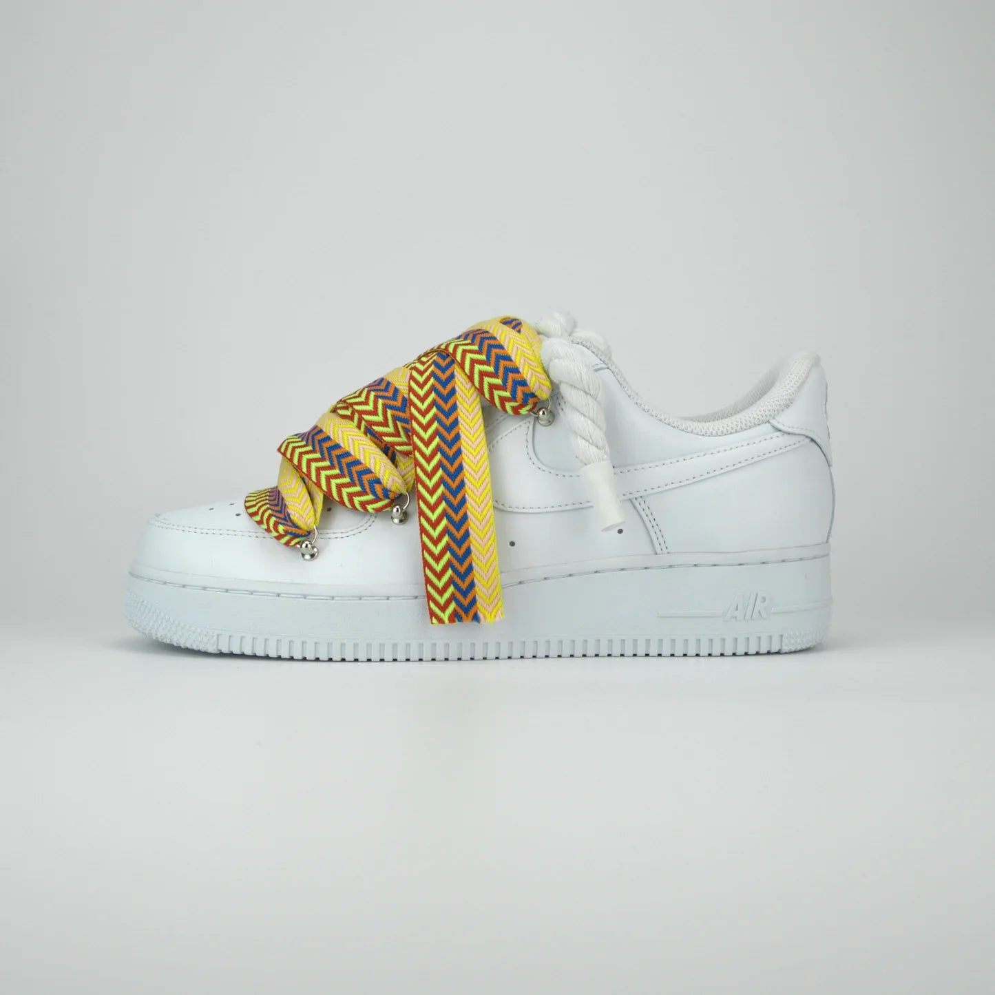Nike Air Force 1 White x Lanvin Yellow Mixed + Rope Laces