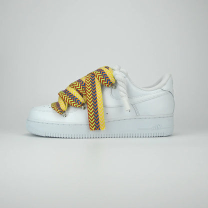 Nike Air Force 1 White x Lanvin Yellow Mixed + Rope Laces