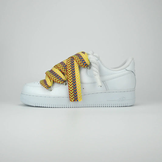 Nike Air Force 1 White x Lanvin Yellow Mixed + Rope Laces