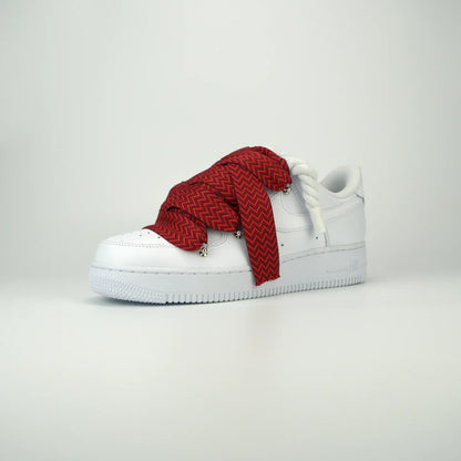 Nike Air Force 1 White x Lanvin Red + Rope Laces