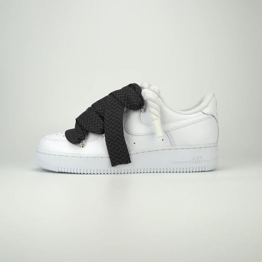 Nike Air Force 1  White x Lanvin Black + Rope Laces