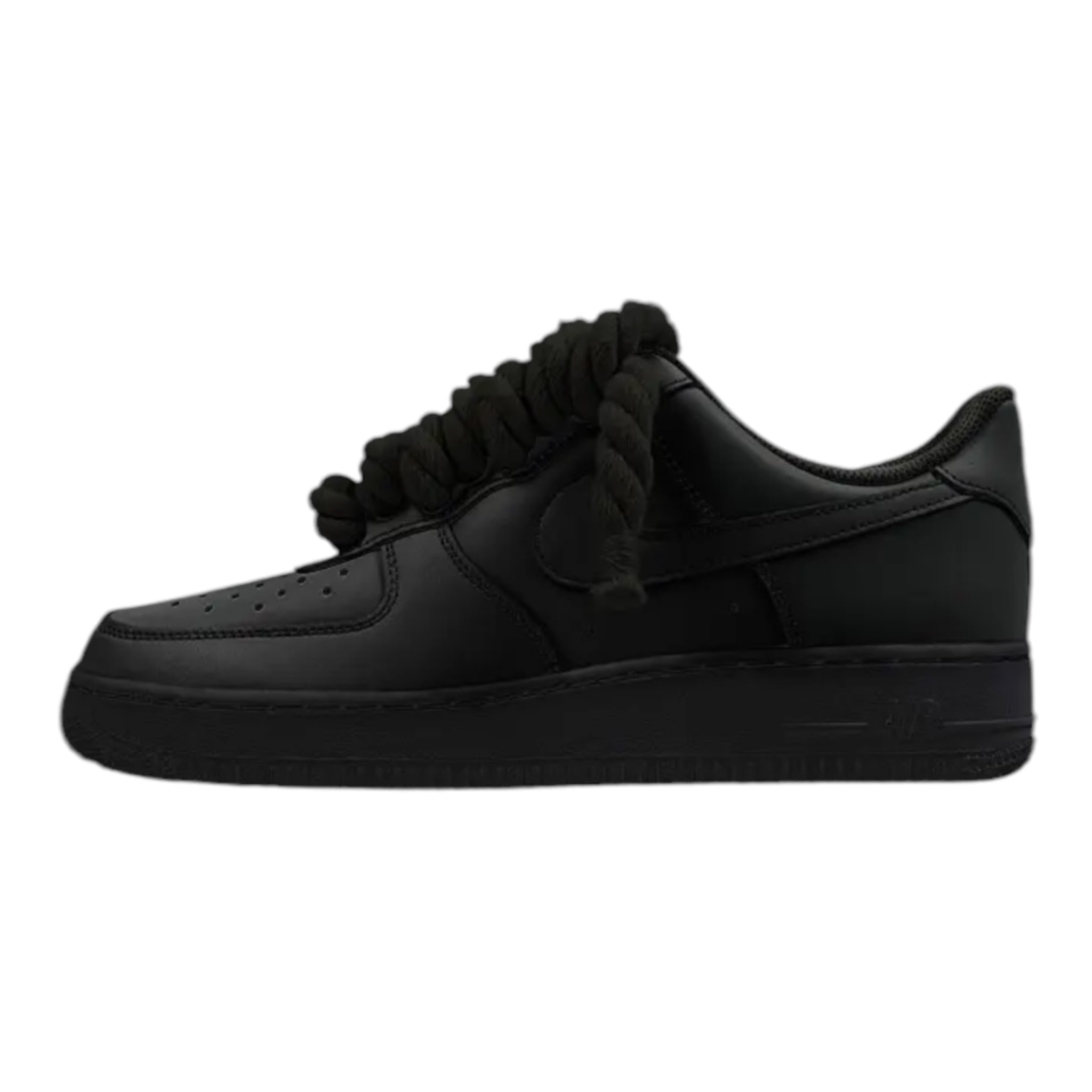 Nike Air Force 1 Black + Rope Laces