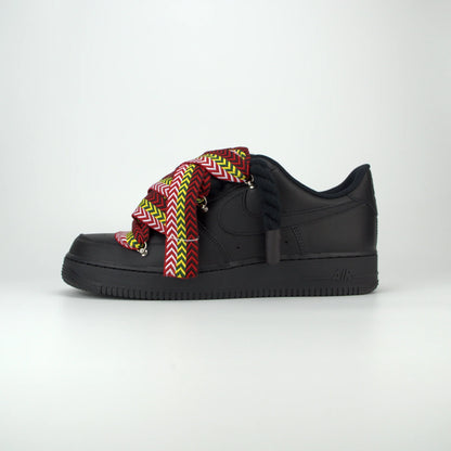 Nike Air Force 1  Black x Lanvin Mixed + Rope Laces
