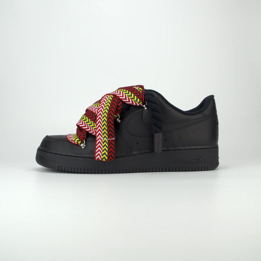Nike Air Force 1  Black x Lanvin Mixed + Rope Laces