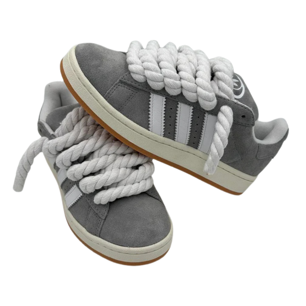 Adidas Campus Grigie + Rope Laces