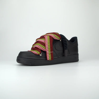 Nike Air Force 1  Black x Lanvin Mixed + Rope Laces