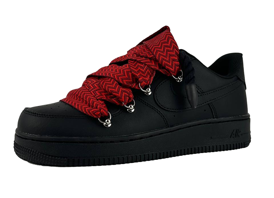 Nike Air Force 1 + Rope Laces + Laccio Lanvin Rosso