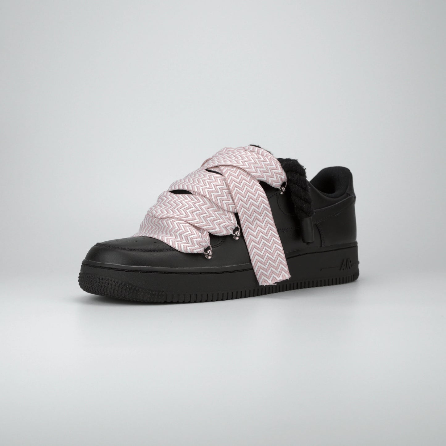 Nike Air Force 1  Black x Lanvin Pink + Rope Laces