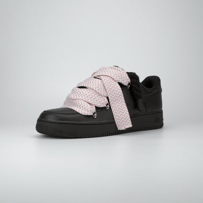 Nike Air Force 1  Black x Lanvin Pink + Rope Laces