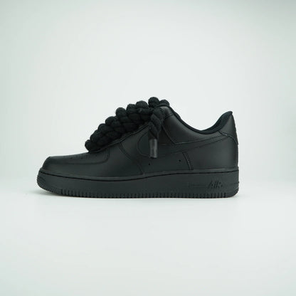 Nike Air Force 1 Black x Rope Laces Black